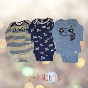 Gerber Baby Boy 3pc Bodysuit Bundle 6-9M